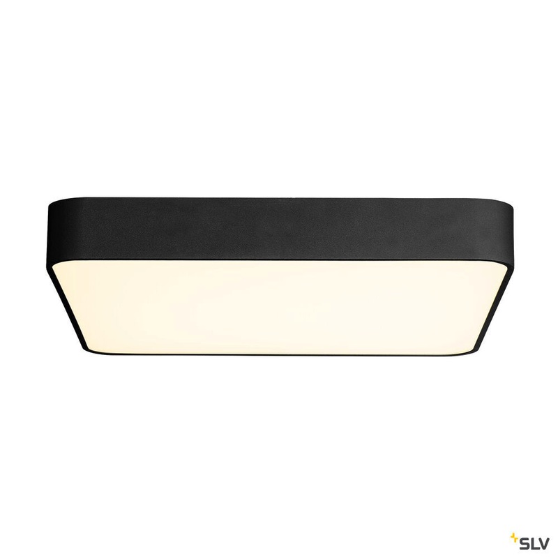 MEDO 60, ceiling light, LED, 3000K, square, black, 1-10V