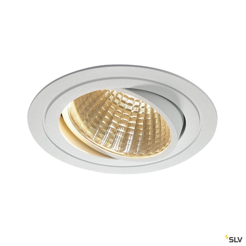 NEW TRIA 1 SET recessed fitting, LED, 3000K, round, white, 30, 29W incl. driver, clip springs