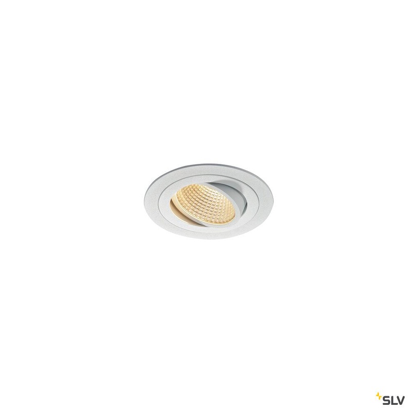 NEW TRIA 1 SET recessed fitting, LED, 3000K, round, white, 38, 16W incl. driver, clip springs