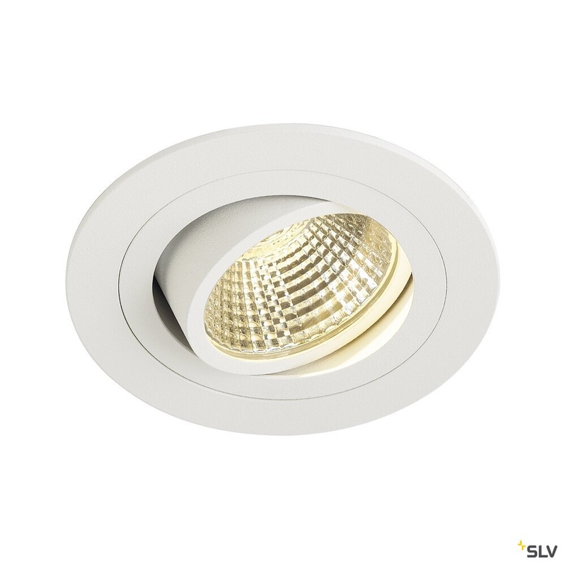 NEW TRIA 1 SET recessed fitting, LED, 3000K, round, white, 38, 9.1W, incl. driver, clip springs