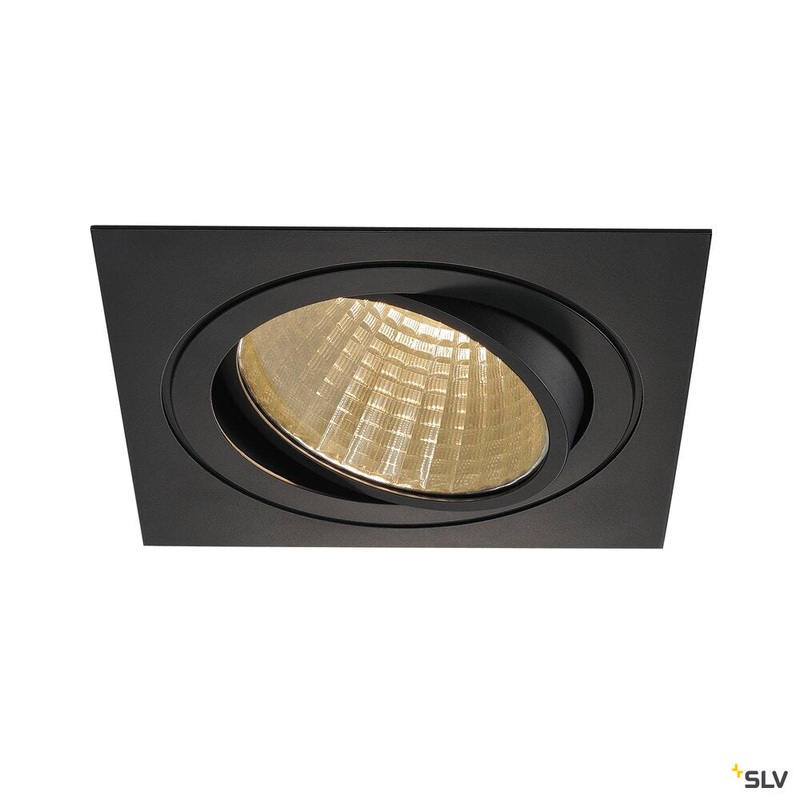 NEW TRIA 1 SET recessed fitting, LED, 3000K, square, black, 30, 29W, incl. driver, clip springs