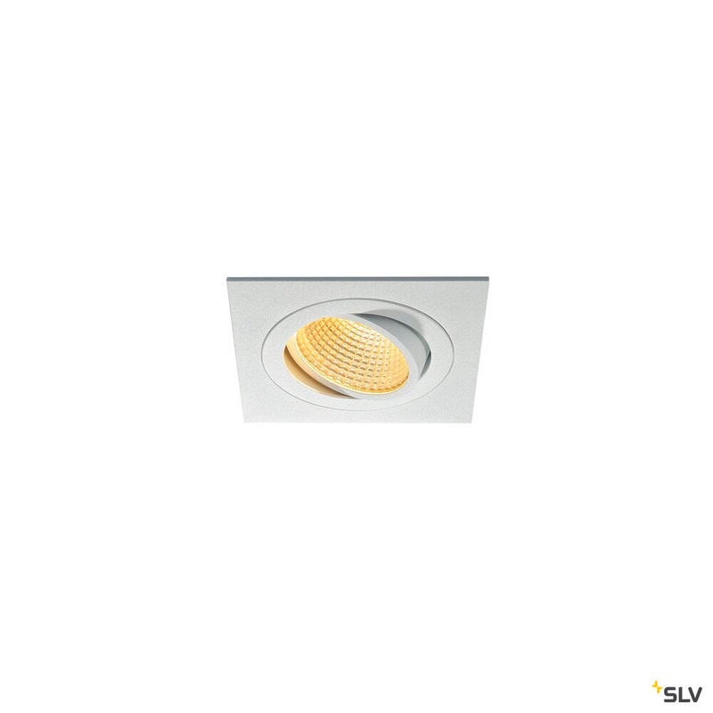 NEW TRIA 1 SET recessed fitting, single-headed LED, 2700K, square, white, 38, 16W, incl. driver, clip springs
