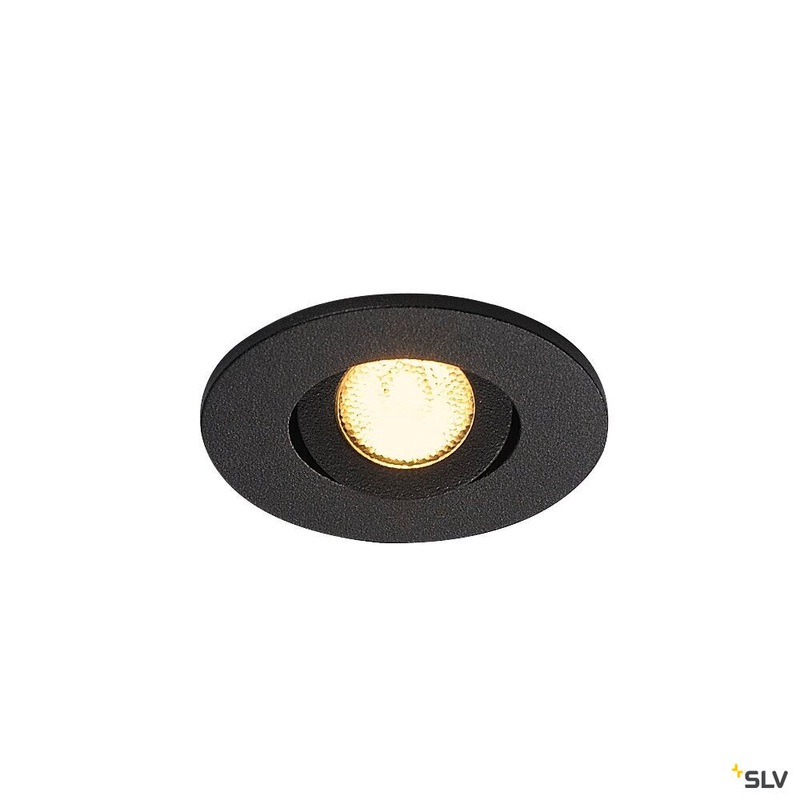 NEW TRIA MINI SET recessed fitting, LED, 3000K, round, black, 30, incl. driver, clip springs
