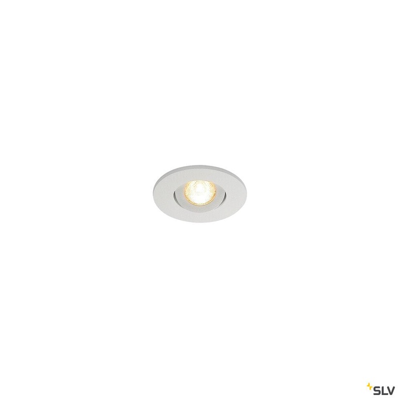 NEW TRIA MINI SET recessed fitting, LED, 3000K, round, matt white, 30, incl. driver, clip springs