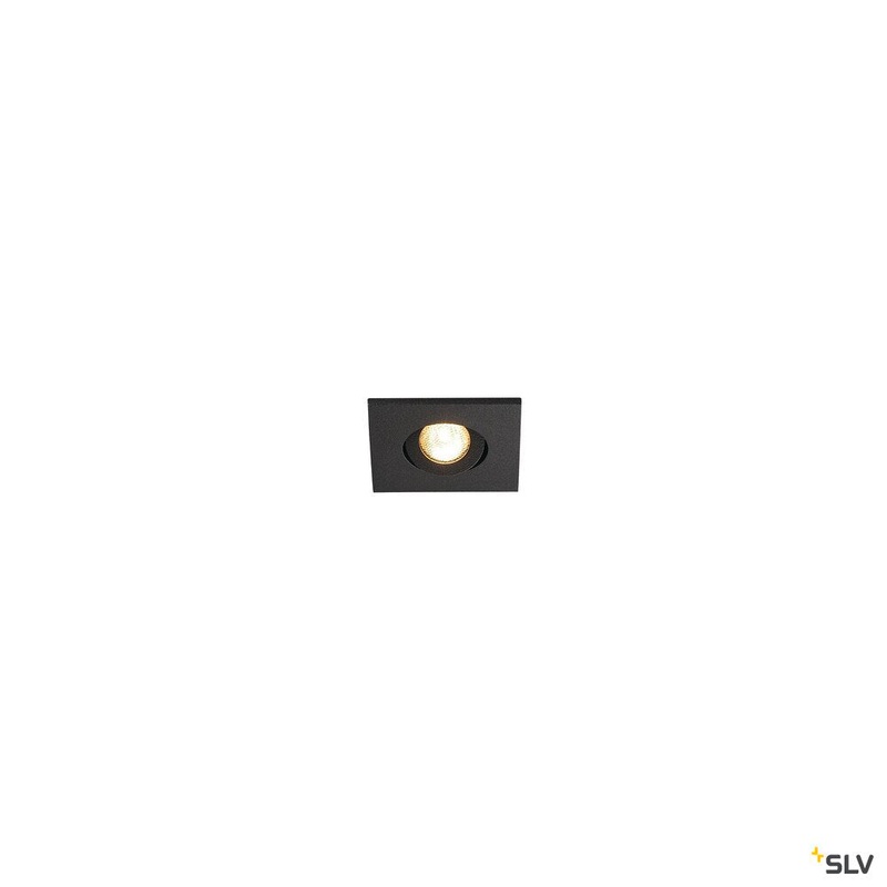 NEW TRIA MINI SET recessed fitting, Power LED, 3000K, square, matt black, 30, incl. driver, clip springs