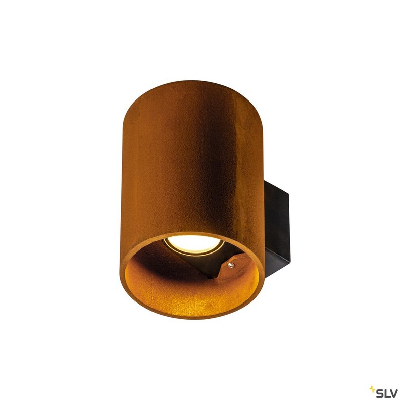 RUSTY UP/DOWN WL, outdoor LED surface-mounted wall light round rust CCT switch 3000/4000K