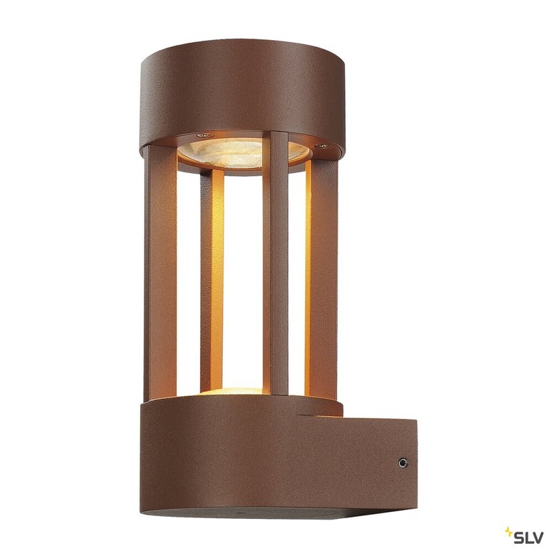 SLOTS WALL, outdoor wall light, LED, 3000K, rust, 6.3 W