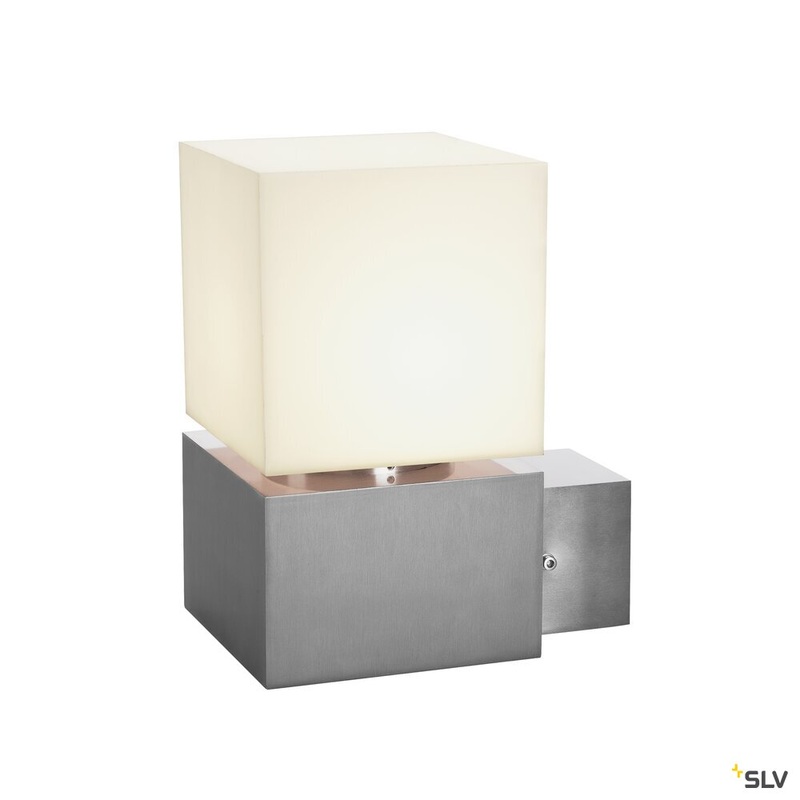 SQUARE WALL, E27, outdoor wall light, stainless steel 304, max. 20W, IP44