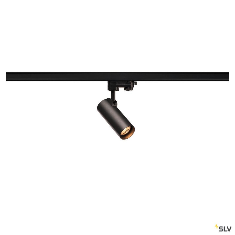HELIA 50, spot for 3-circuit high-voltage track, LED, 3000K, black, 35, incl. 3-circuit adapter