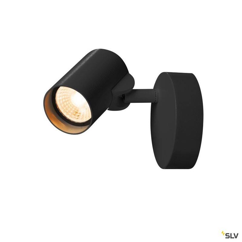 HELIA, wall and ceiling light, single-headed, LED, 3000K, 35, black