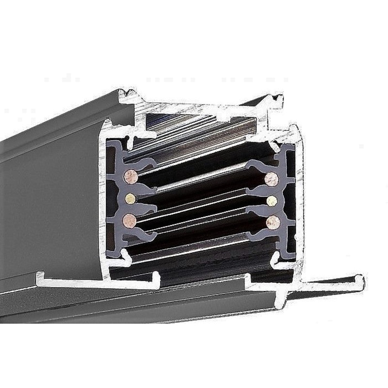 Powergear Recessed 3-circuit Dali track 2 M track (2000mm) – Black