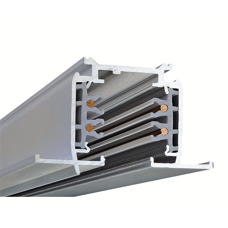 Powergear Recessed 3-circuit track 2 M track (2000mm) – Grey