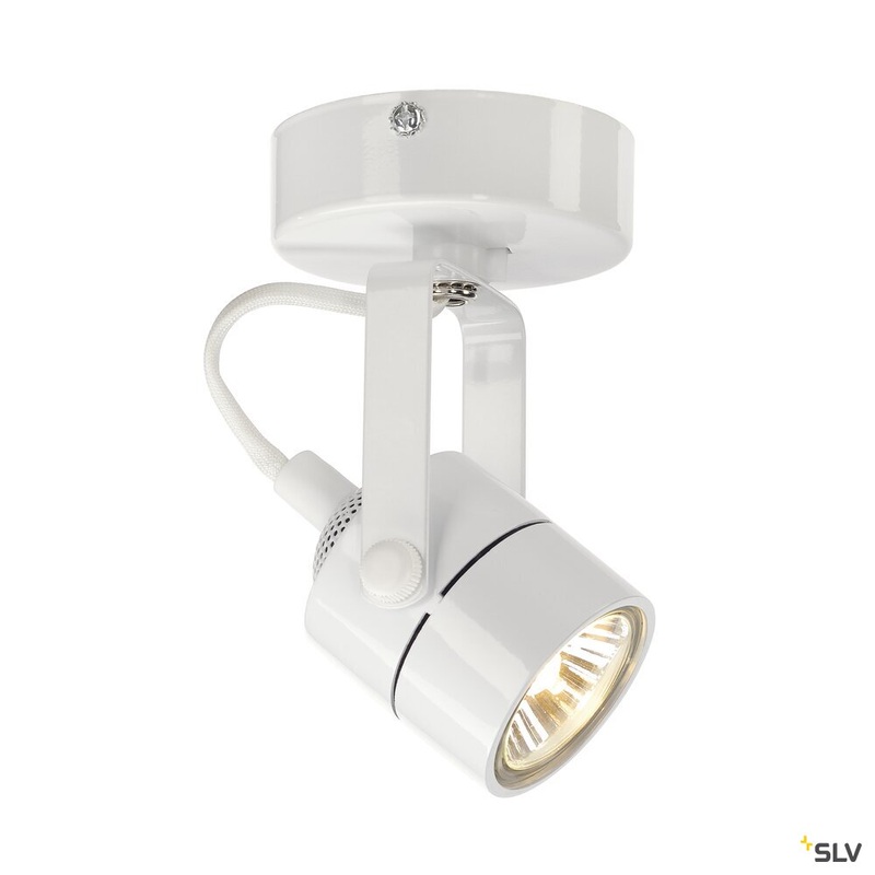 SPOT 79, wall and ceiling light, QPAR51, round, white, max. 230V, max. 50W