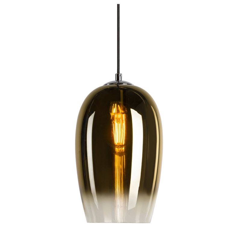 PANTILO OVAL PD, E27 pendant light, gold