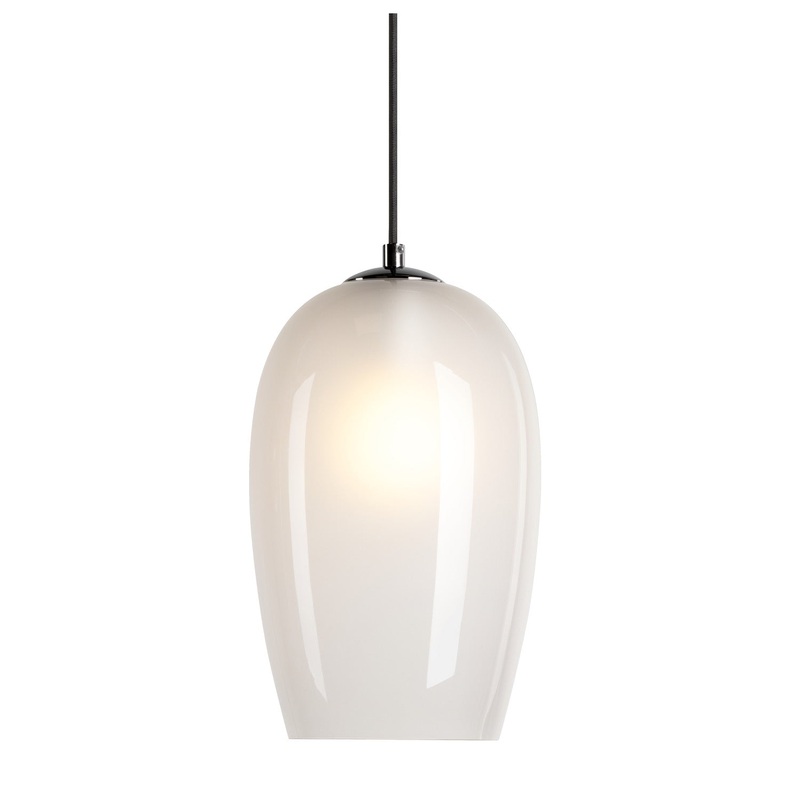 PANTILO OVAL PD, E27 pendant light, white/chrome