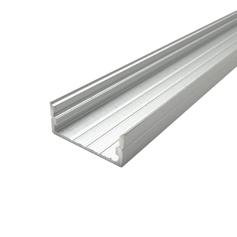 1 Metre Shallow Double-Width Surface Mounted Aluminium Profile, 10×23 mm