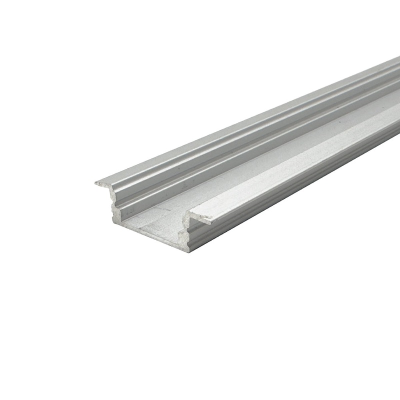1 Metre Shallow Recessed Aluminium Profile, 7×25 mm