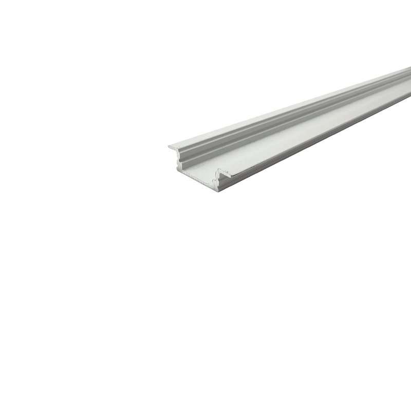 1 Metre Shallow Recessed White Aluminium Profile, 7×25 mm