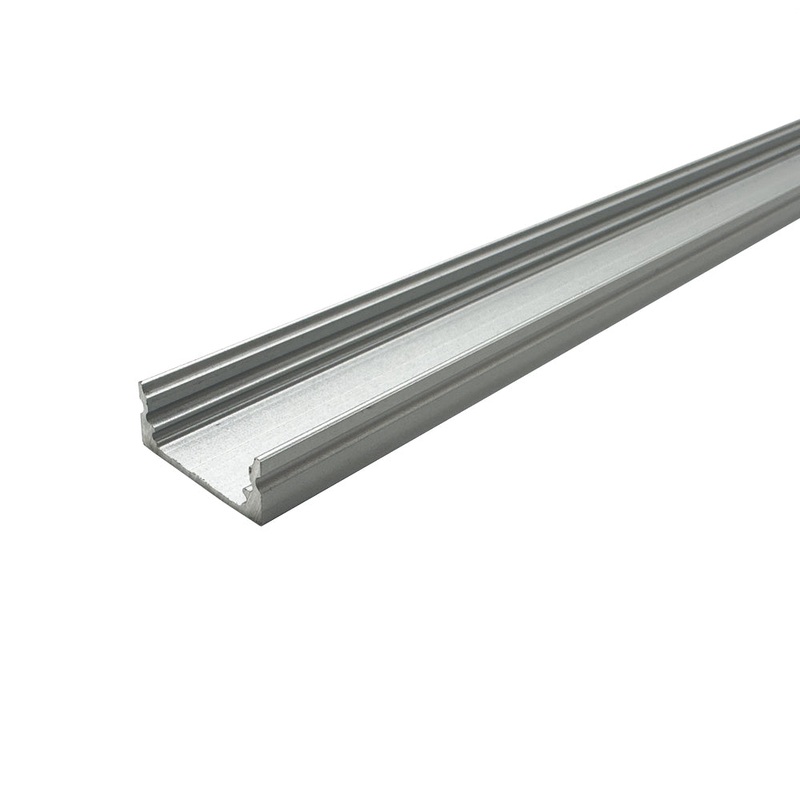 1 Metre Shallow Surface Mounted Aluminium Profile, 7×17 mm