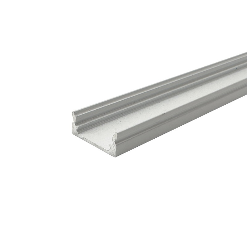 1 Metre Shallow Surface Mounted White Aluminium Profile, 7×17 mm