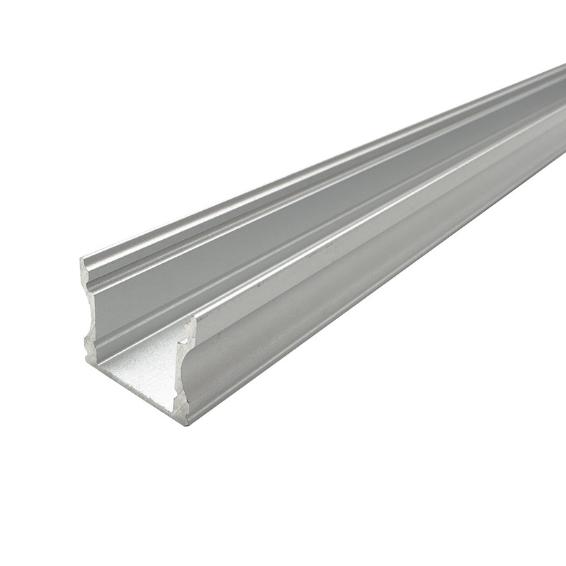 1 Metre Standard Surface Mounted Aluminium Profile, 14×17 mm