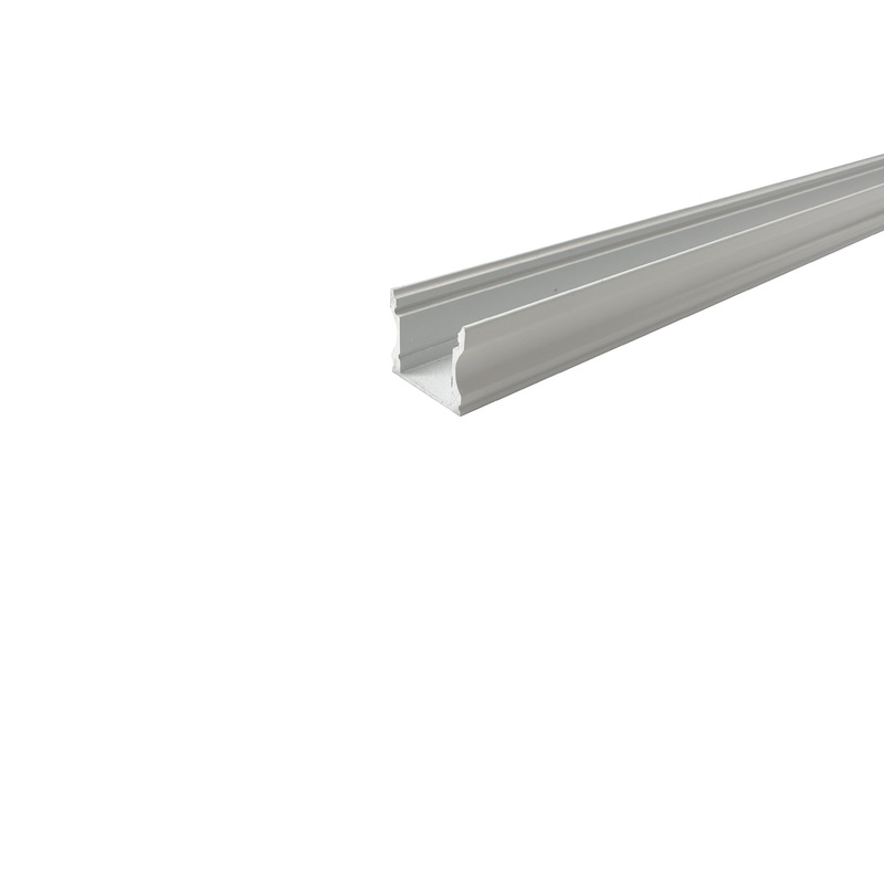 1 Metre Standard Surface Mounted White Aluminium Profile, 14×17 mm