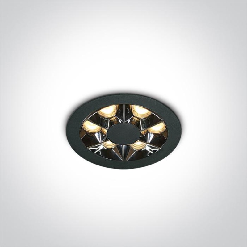 BLACK RECESSED LED 6W WW IP20 38deg 230V DARK LIGHT