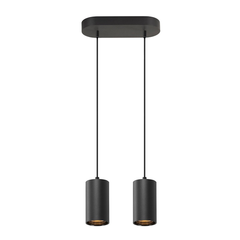 ASTO TUBE, pendant light, GU10, pendant length 250 cm, 2x max. 10 W, black
