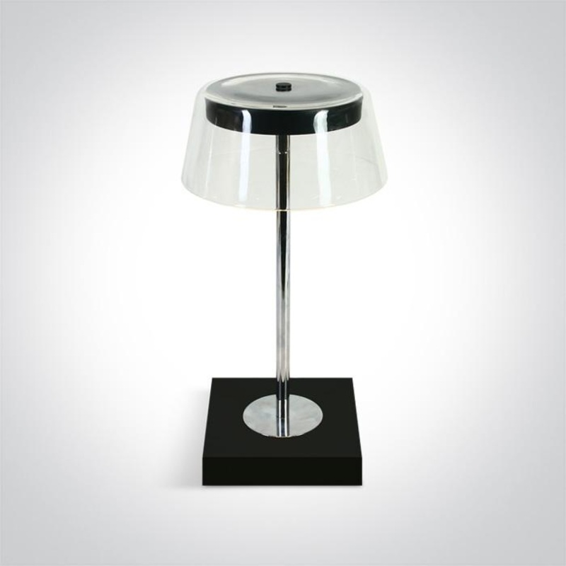 BLACK LED 2,5W TABLE LAMP RECHARGEABLE USB SOCKET IP65 DIMMABLE