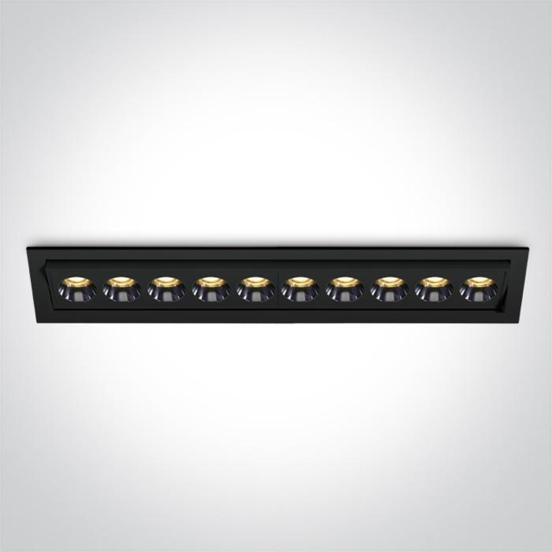 BLACK RECESSED LED 24W WW IP20 38deg 230V ADJUSTABLE DARK LIGHT