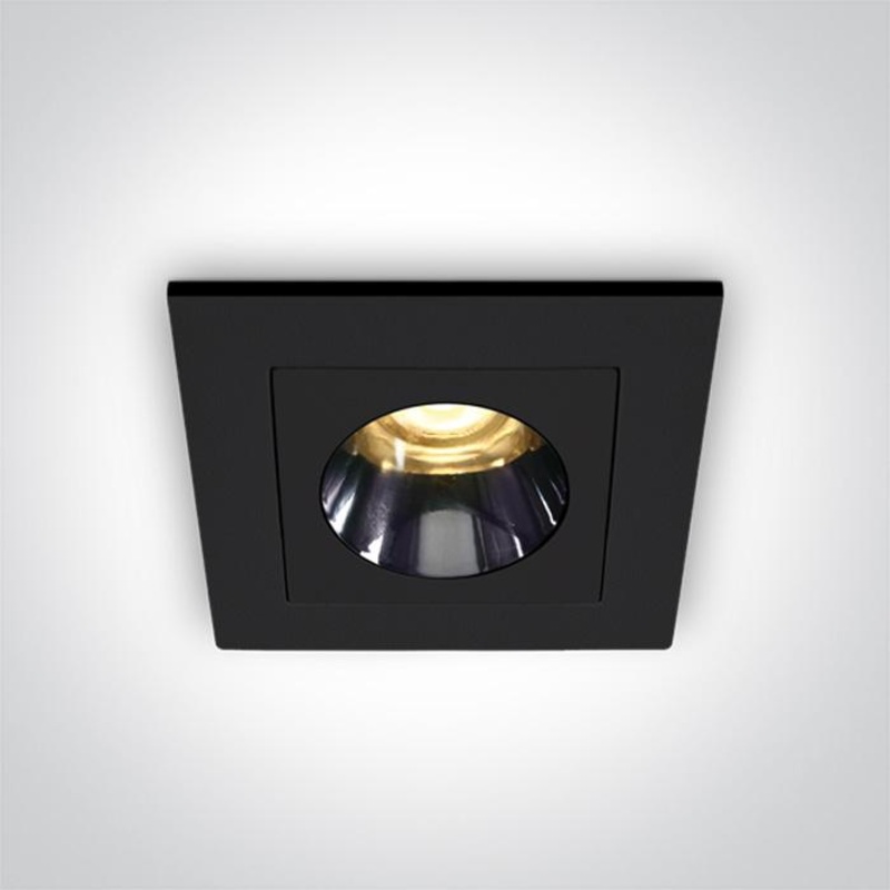 BLACK RECESSED LED 3W WW IP20 38deg 230V DARK LIGHT