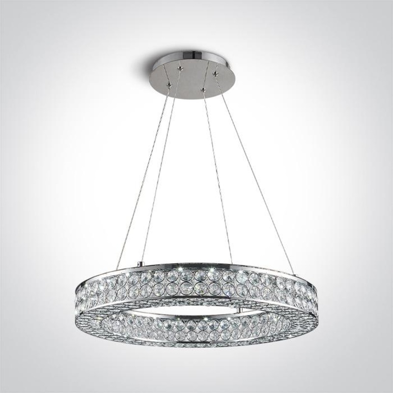 CHROME PENDANT LED 24W WW 230v IP20