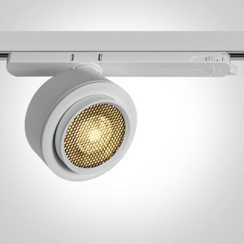 WHITE 28W TRACK SPOT WW 15-45deg ADJUSTABLE 230V HONEYCOMB