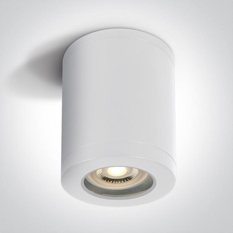 WHITE CYLINDER GU10 10w IP65