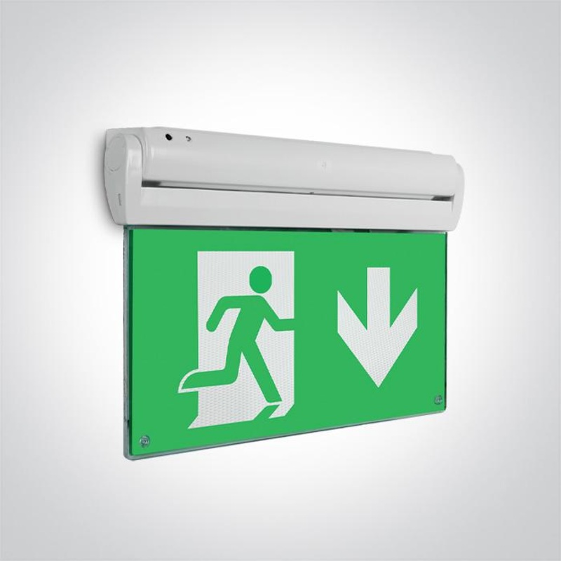 WHITE WALL/CEILING EMERGENCY LED 1,8W IP20 M3hours 230V