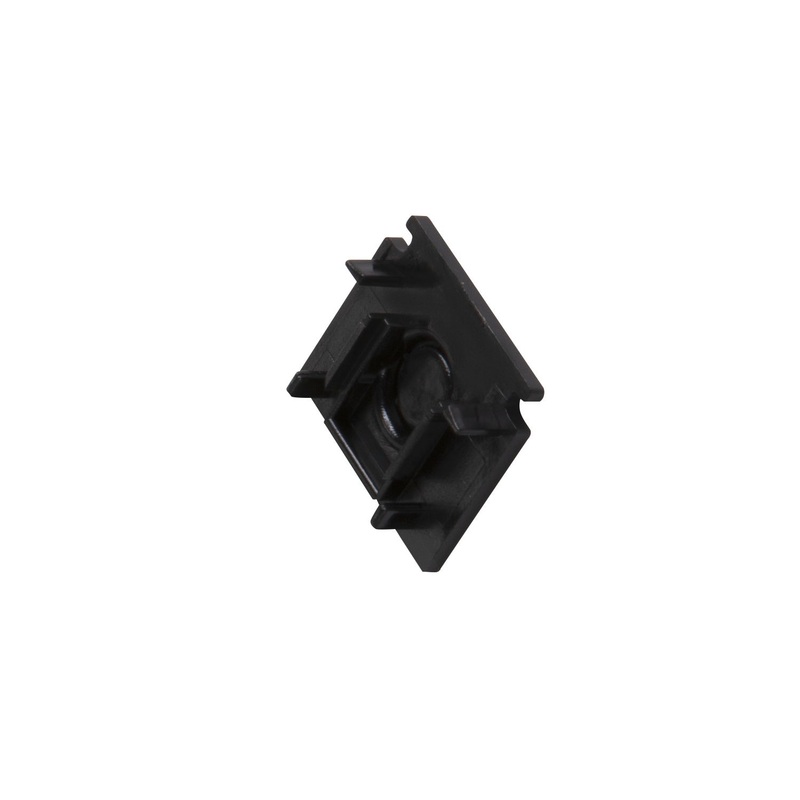 End cap for mounting track standard, 48V TRACK, black