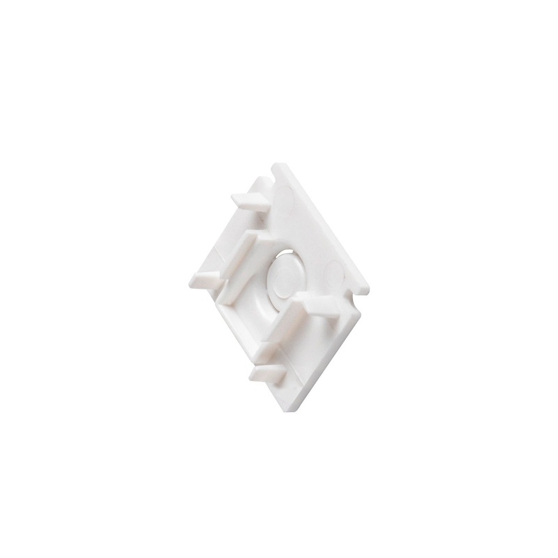 End cap for mounting track standard, 48V TRACK, white