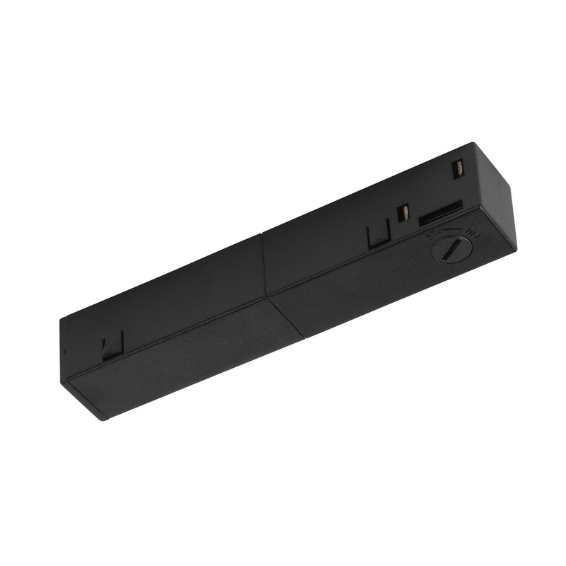 End feed left, 48V TRACK, black, DALI