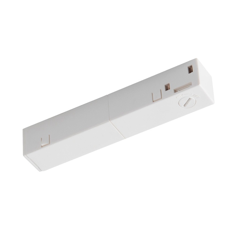 End feed left, 48V TRACK, white, DALI