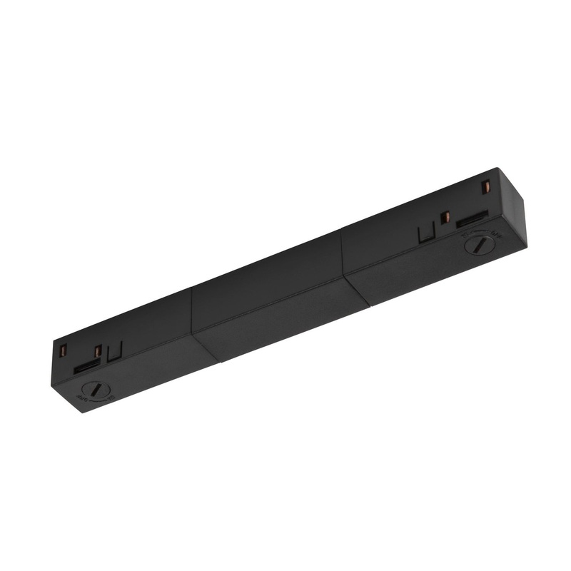 Longitudinal connector electric, 48V TRACK, black, DALI