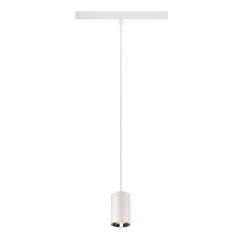 NUMINOS XS 48V TRACK DALI, pendant light, white / chrome, 8.7W, 730lm, 3000K, CRI90, 20