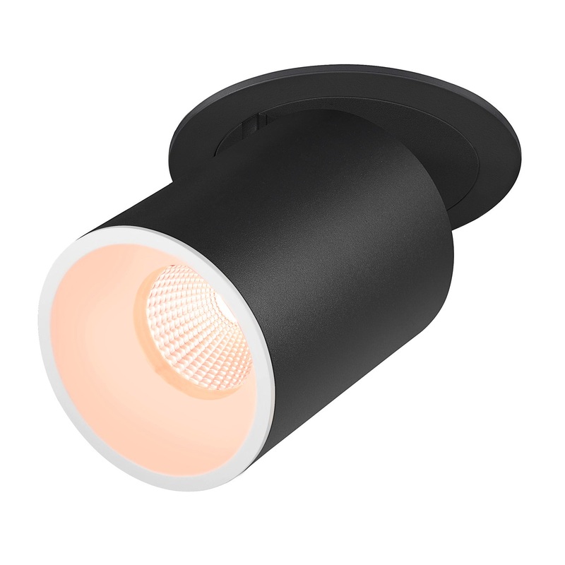 NUMINOS PROJECTOR L recessed ceiling light, 2700 K, 40, cylindrical, black / white