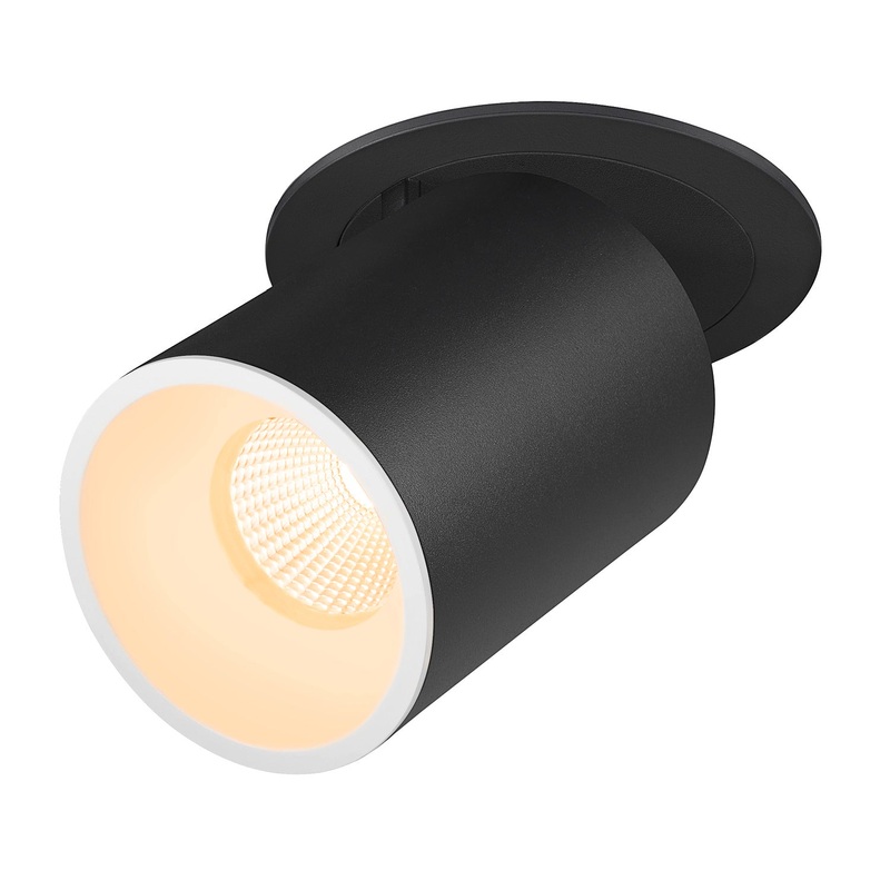NUMINOS PROJECTOR L recessed ceiling light, 3000 K, 40, cylindrical, black / white