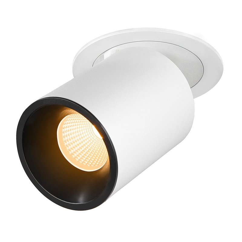 NUMINOS PROJECTOR L recessed ceiling light, 3000 K, 40, cylindrical, white / black
