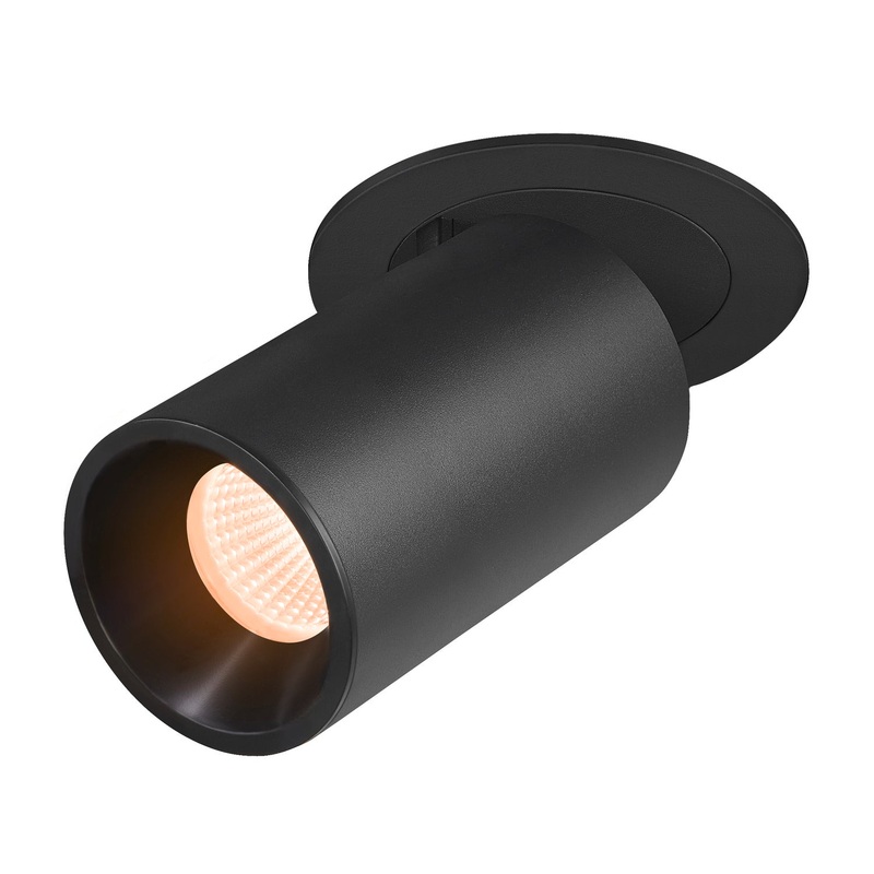 NUMINOS PROJECTOR M recessed ceiling light, 2700 K, 55, cylindrical, black / black