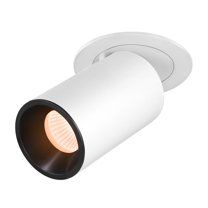 NUMINOS PROJECTOR M recessed ceiling light, 2700 K, 55, cylindrical, white / black
