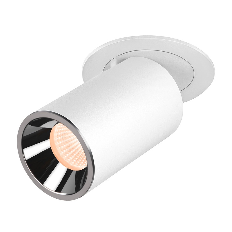 NUMINOS PROJECTOR M recessed ceiling light, 2700 K, 55, cylindrical, white / chrome