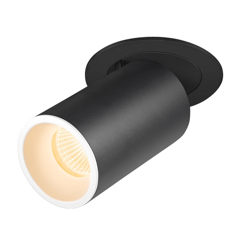 NUMINOS PROJECTOR M recessed ceiling light, 3000 K, 20, cylindrical, black / white