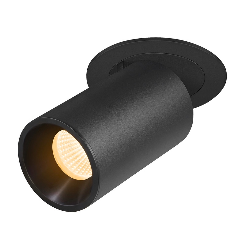 NUMINOS PROJECTOR M recessed ceiling light, 3000 K, 40, cylindrical, black / black