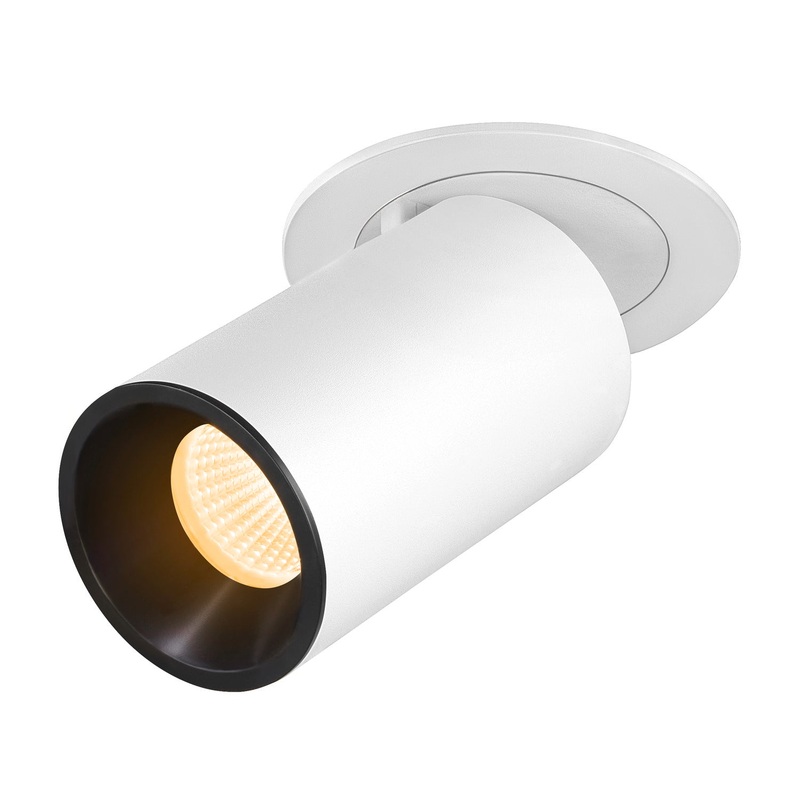 NUMINOS PROJECTOR M recessed ceiling light, 3000 K, 40, cylindrical, white / black